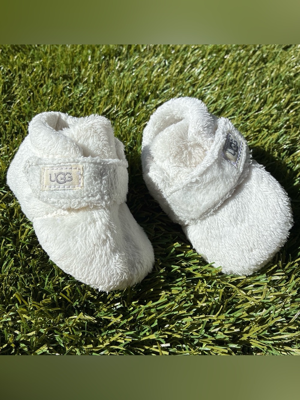 UGG Ivory Plush Baby Booties